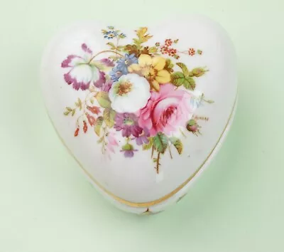 Buy Hammersley Howard Sprays Flowered Heart Shaped Lidded Bone China Box  • 10£