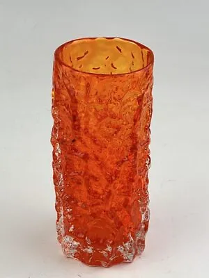 Buy WHITEFRIARS TANGERINE Bark Vase By Geoffrey Baxter, 19cm, MEDIUM Size. 1960s. • 135£