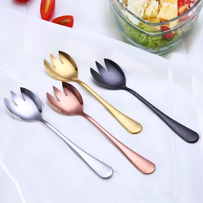 Buy Ice Cream Food Serving Tableware Salad Spoon Salad Fork Kitchen Supplies • 3.89£