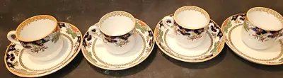 Buy Antique Minton Stratford Old Pattern Coffee Cups & Saucers Demi Tasse X4 • 22£