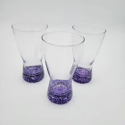 Buy Vintage Murano Glassware Purple STORM Set Of 3 Tumblers Rare • 80.64£