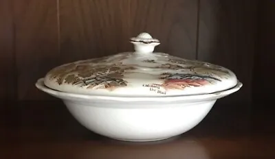 Buy Vintage Ridgway Of Staffordshire England  The Last Load  Covered Serving Bowl • 11.57£