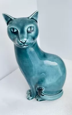Buy Vintage Poole Pottery Siamese Cats Blue Glaze With Mark • 0.99£