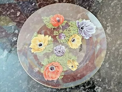 Buy 1960's Chance Glass Poppy Floral Plate 9.5  • 9.99£