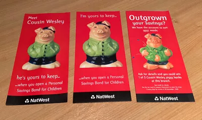 Buy NatWest Pig Cousin Wesley Leaflets Piggy Bank Nat West FREE POSTAGE • 19.99£