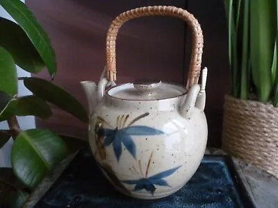 Buy Oriental Bamboo Design Cley Tea Pot Nice Glaze Handpainted  • 9.99£