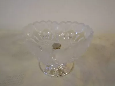 Buy Vintage Retro Lead Crystal Cut Glass Heart Shape Small Pedestal Dish 12cm • 11.99£