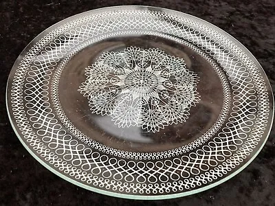 Buy Vintage Chance Glass Fiesta Ware Lace Pattern Serving Plate 25cm • 6.99£
