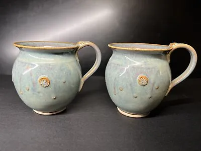 Buy Castle Arch Pottery Heritage Mug Set Blue Drip Handmade 10 Ounce Irish Ireland • 73.92£