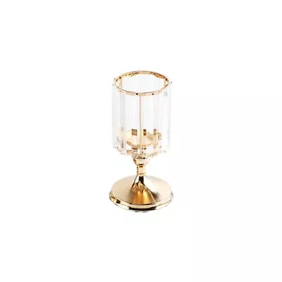 Buy Crystal Glass Holder Candlestick Decor Restaurant Dining Room Decor • 16.31£