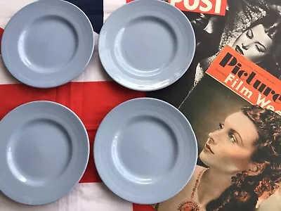 Buy 1940s Woods Ware ‘IRIS’ Blue Tea Side Plates X 4  ~ Mid Century Utility Wartime • 16£