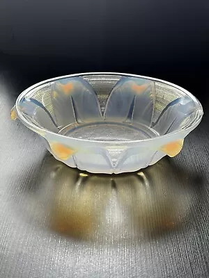Buy Vintage Sabrin Style Opalescent Glass Bowl Art Deco EZAN Frace • 160.86£