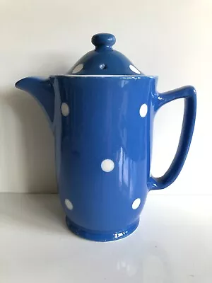 Buy Original Rare T.G.Green (Cornishware) Blue Domino Coffee Pot (S/E Handle) • 99.99£