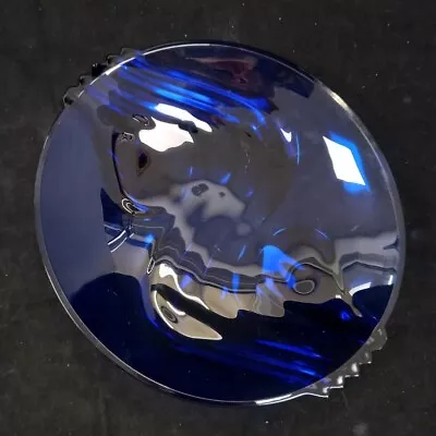 Buy Vintage French Arcoroc Luminarc Style Blue Cobalt Art Glass Fruit Bowl RMF07-GB • 7.99£