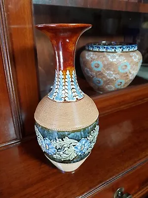 Buy Antique Royal Doulton Stone Ware Vase • 85£