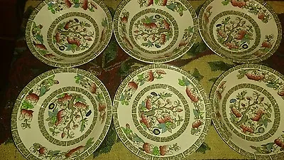 Buy @look@ Rare Vintage Johnson Bros  Hand Painted Indian Tree Small Bowls X 6 • 29.99£