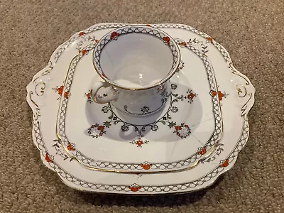 Buy Vintage 'Plant' Tuscan China - Cake Plate / Side Plate / Tea Cup Reg: 729678 • 3.25£