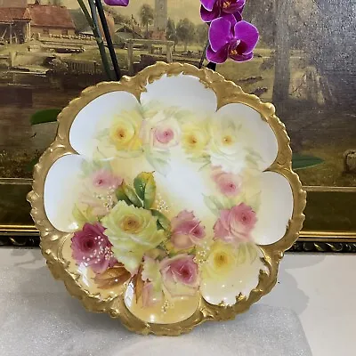 Buy Antique 1899 George Jones Crescent Hand Painted / Signed G Tooth Gilt Dish • 85£