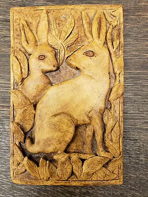 Buy Ceramic Wall Hanging Relief Of Two Hares,  Copied Detail Natural History Museum • 30£
