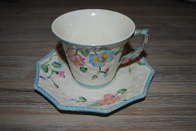 Buy Vintage Yellow Floral Beswick Ware Cup And Saucer - Vgc • 25.99£