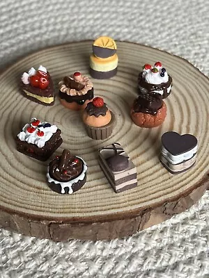 Buy 10pcs Dolls House Miniature 1:12th Scale Chocolate Cakes Shop Food Accessories • 4.85£