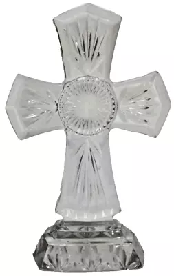 Buy Crystal Cut Glass Cross Ornament Religious Decorative Collectable 25cm High • 25£