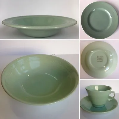 Buy Vintage WOODS WARE Green Beryl Pattern Tableware Cups Saucers Plates Etc Choose • 4.50£