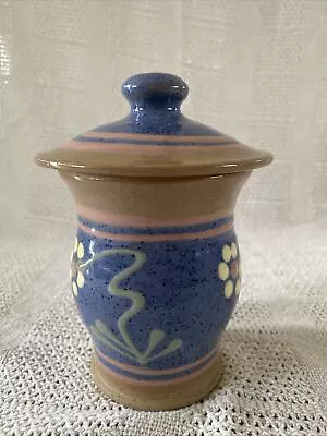 Buy Aysgarth Studio Pottery Stoneware Jar With Lid Blue Brown North Yorkshire Vgc • 16.95£