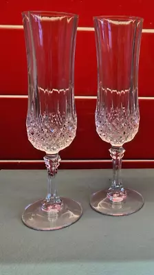 Buy Set Of 2 X 8  Lead Crystal  Champagne Flutes  Excellent Unused Condition No Box • 10£
