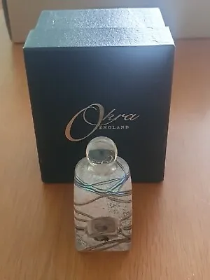 Buy Okra Glass Perfume Bottle Signed 9cm High (B45) • 40£