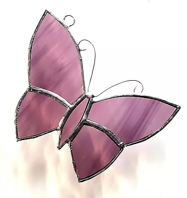 Buy Amethyst Purple Garden Butterfly Stained Glass Suncatcher Window Hanging Gift • 14.95£