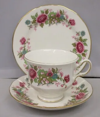 Buy Queen Anne Chinese Tree Pattern English Bone China Cup Saucer & Side Plate Trio • 6.99£