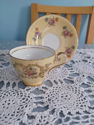 Buy Vintage 1940s Yellow Floral Aynsley Cup & Saucer • 15£