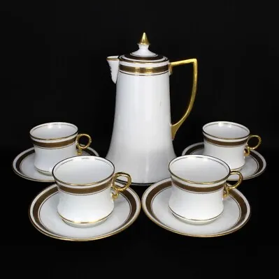 Buy Royal Stafford 5097 Greek Key Teapot With 4 Cups And Saucers • 56.89£