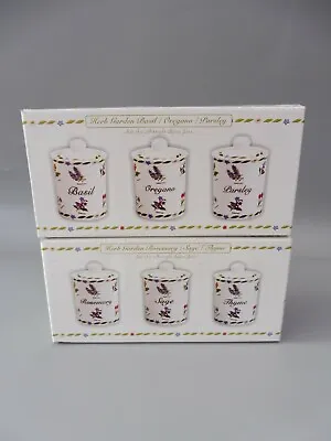 Buy Kent Pottery  Set Of Six Ceramic Herb  Jars New Boxed • 16.99£