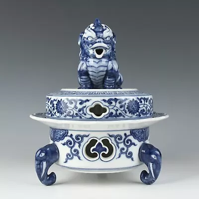 Buy Chinese Antique Blue And White Porcelain Incense Burner • 0.79£