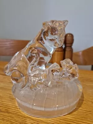Buy RCR Royal Crystal Rock Cat & Kittens Glass Figurine Lead Crystal Made In Italy • 15£