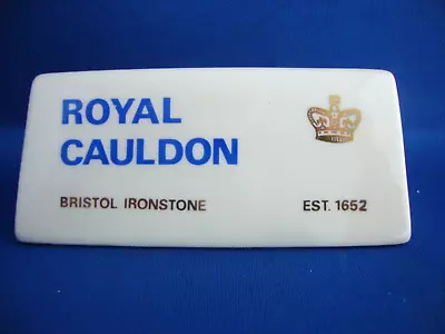 Buy Royal Cauldon China Shop Advertising Silent Salesman Point Of Sale Display Sign • 24.95£