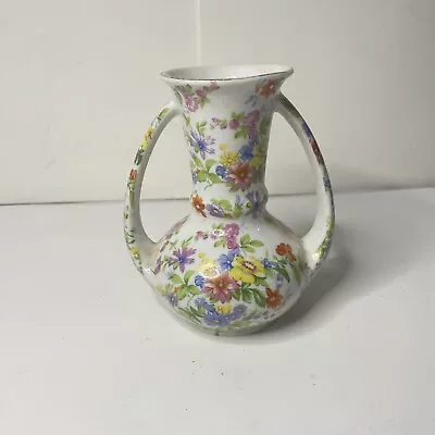 Buy Goldcastle Made In Japan Double Handle Floral Vase 5.25  X 5 1930-1940 (c1) • 13.10£