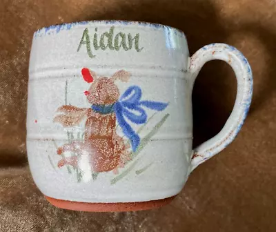 Buy Owens Pottery ~ Seagrove, N.C.  Aidan  Personalized 3'' Bear Redware Mug ~ Mint • 14.46£