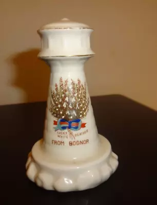 Buy Vintage Gemma Crested China Lighthouse - Lucky White Heather From Bognor • 4.99£