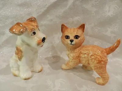 Buy Beswick Ginger Persian Kitten Standing + Similar Puppy Dog Sitting, Unmarked. • 9.99£