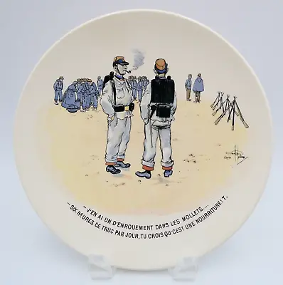 Buy Sarreguemines Mon Regiment U&C Wall Hanging Plate Ceramic Antique A Guillaume • 37.54£