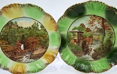 Buy Barker & Kent Rare Antique C.1900 Groudle Glen & Glen Helen Fall Cabinet Plates • 12.89£
