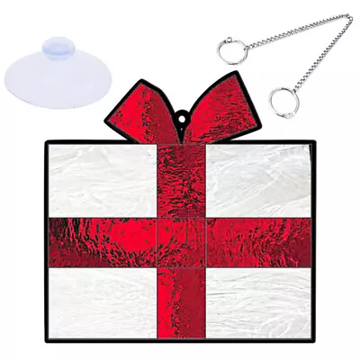 Buy Christmas Stained Glass Suncatcher Gift Box Window Ornament Wall Hanger-SK • 9.25£