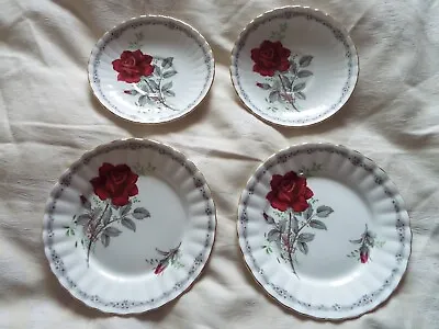 Buy Vintage Royal Stafford Fine Bone China Roses To Remember 2 Side Plates, Saucers  • 9.99£
