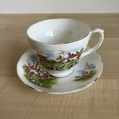 Buy Vintage Duchess Bone China Cup & Saucer - Hunting Scene - Made In England • 8.99£