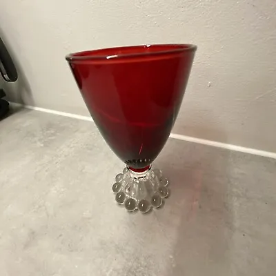 Buy Vintage Anchor Hocking Boopie Ruby Red Cranberry Glass • 6.50£