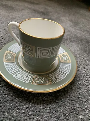 Buy Wedgewood Asia R4301 Sage Green/Gold Coffee Cup And Saucer Used • 9£