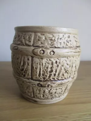 Buy Vintage Moira Pottery Hillstonia Barrel Vase Plant Pot Stoneware Bark • 4.99£